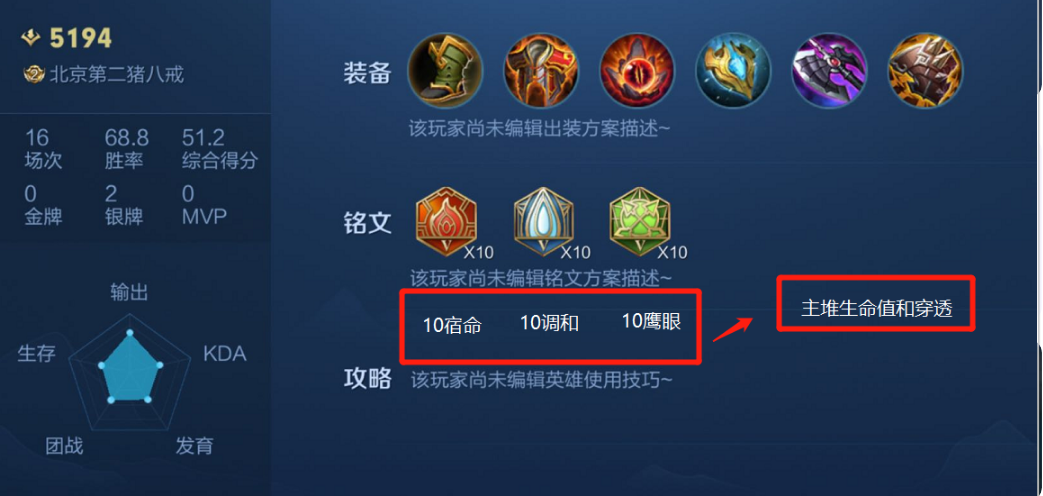 王者荣耀猪八戒边路出装和铭文怎么出