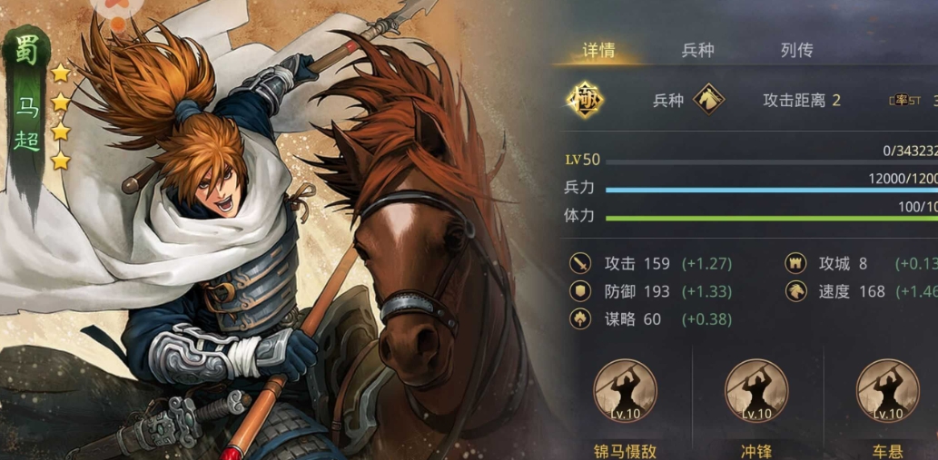 率土之滨蜀马超怎么配将