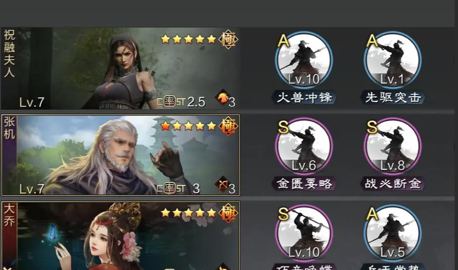率土之滨大乔怎么配将