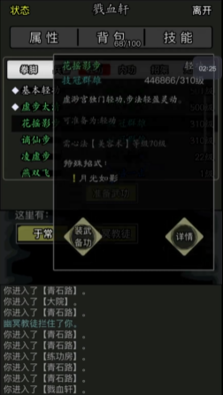 放置江湖虚渺宫武功怎么学
