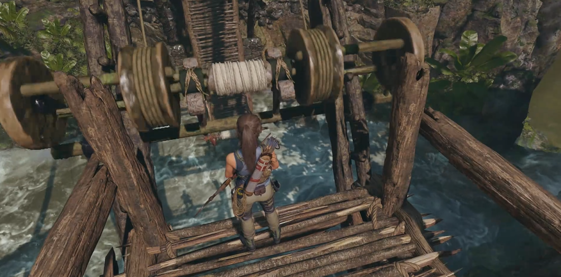 古墓丽影暗影水车关卡怎么过